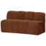 Woood MOJO eetbankje 164CM met rugleuning ribstof roestbruin