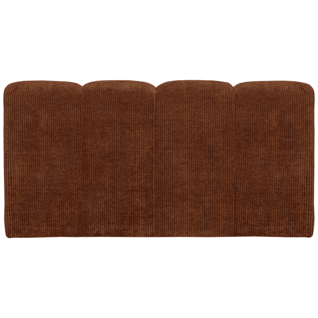 Woood MOJO eetbankje 164CM met rugleuning ribstof roestbruin