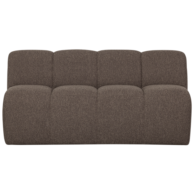 Woood MOJO eetbankje 164CM met rugleuning boucle bruin melange