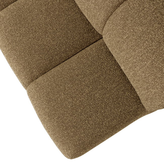 Woood MOJO eetbankje 164CM met rugleuning boucle geel/bruin