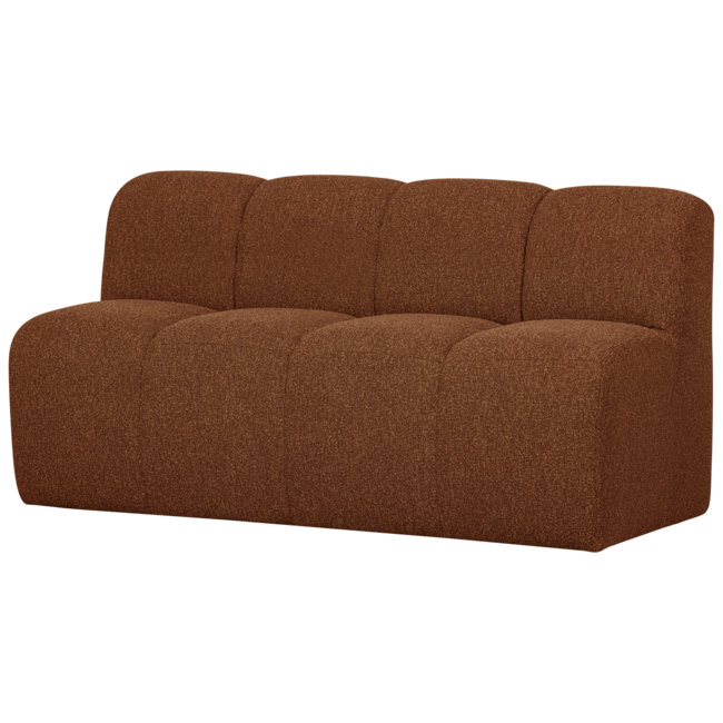 Woood MOJO eetbankje 164CM met rugleuning boucle roestbruin