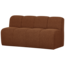 Woood MOJO eetbankje 164CM met rugleuning boucle roestbruin