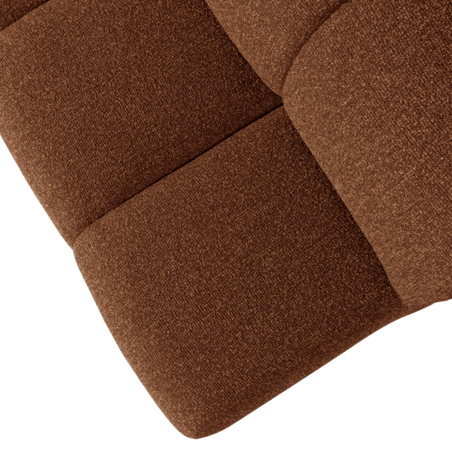 Woood MOJO eetbankje 164CM met rugleuning boucle roestbruin