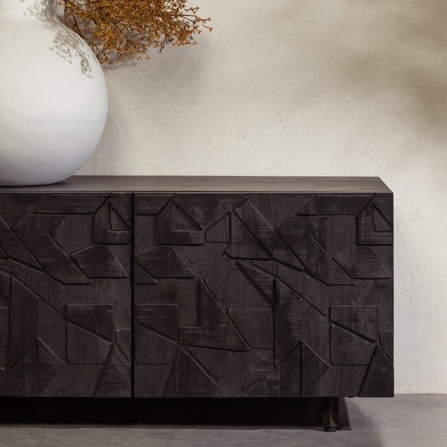 Woood COUNTER TV meubel mango zwart