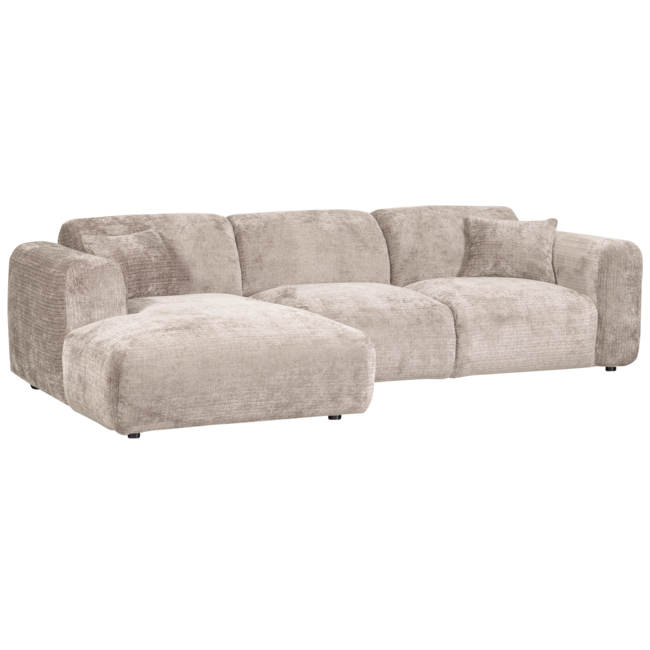 Woood CLOUD chaise longue links geweven chenille naturel