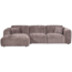 Woood CLOUD chaise longue links geweven chenille taupe
