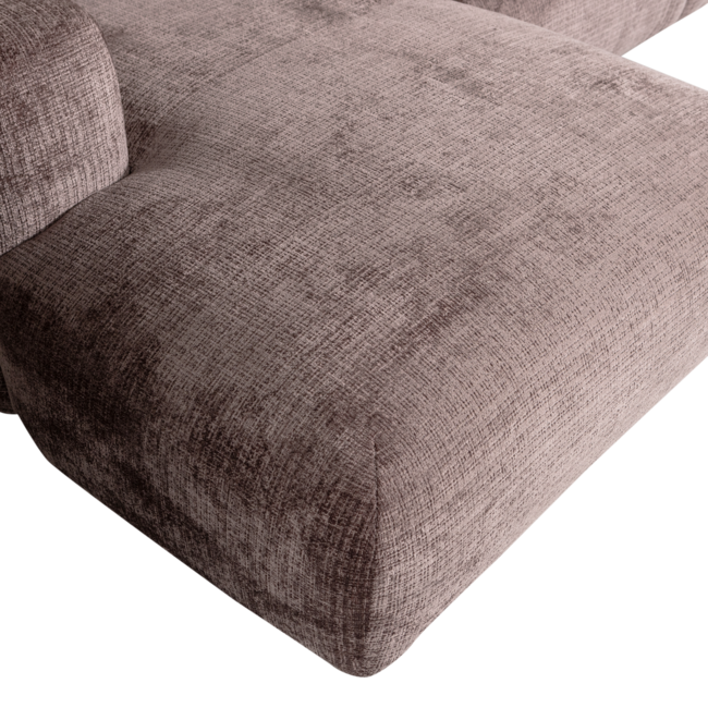 Woood CLOUD chaise longue links geweven chenille taupe