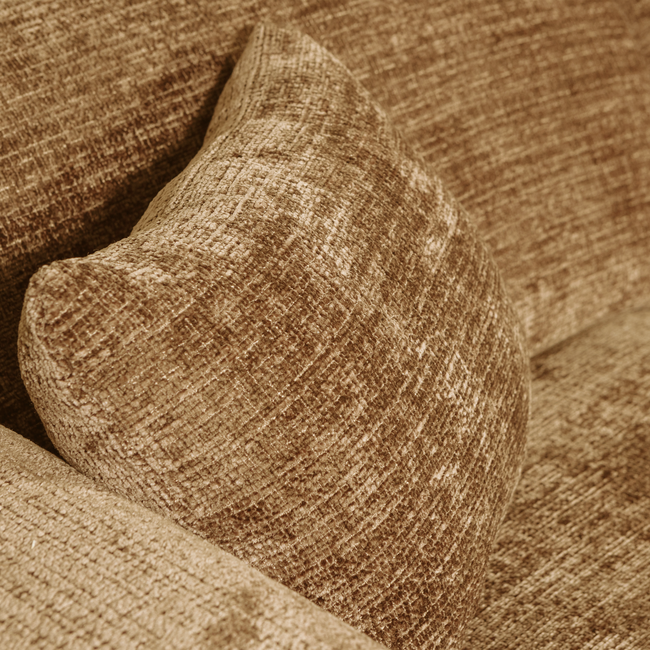 Woood CLOUD chaise longue rechts geweven chenille honinggeel