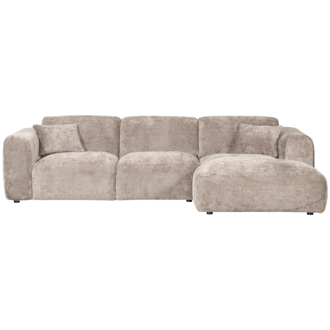 Woood CLOUD chaise longue rechts geweven chenille naturel