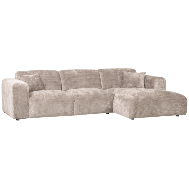 Woood CLOUD chaise longue rechts geweven chenille naturel