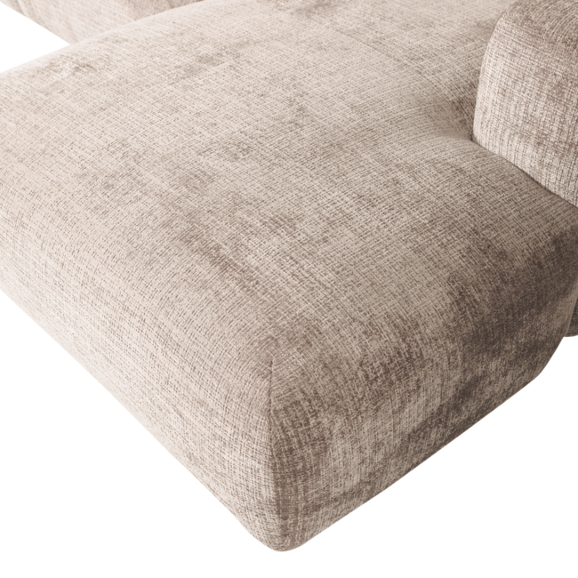 Woood CLOUD chaise longue rechts geweven chenille naturel