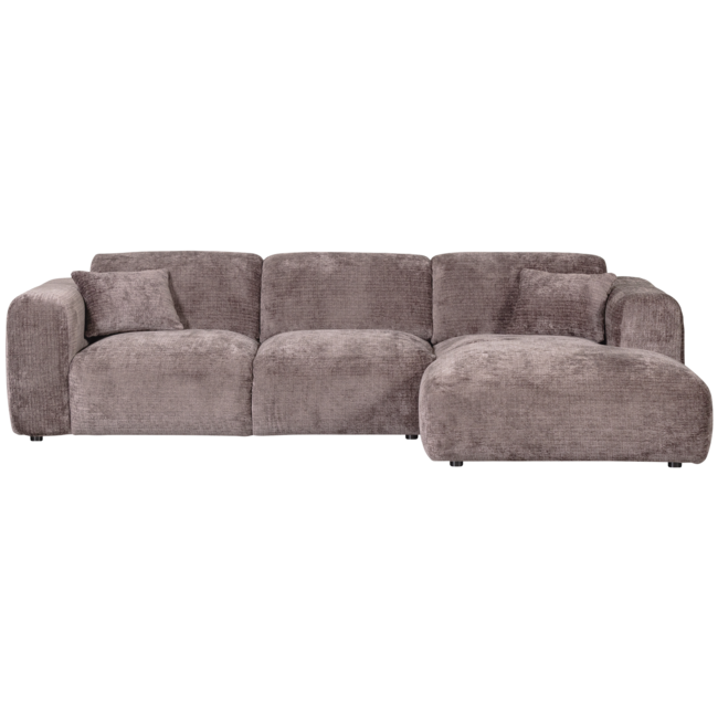 Woood CLOUD chaise longue rechts geweven chenille taupe