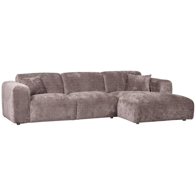 Woood CLOUD chaise longue rechts geweven chenille taupe