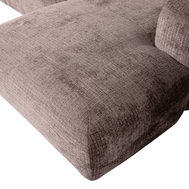 Woood CLOUD chaise longue rechts geweven chenille taupe