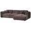 Woood CLOUD chaise longue rechts geweven chenille warm bruin