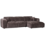 Woood CLOUD chaise longue rechts geweven chenille warm bruin