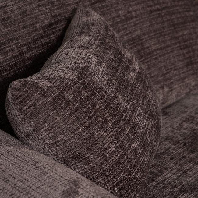 Woood CLOUD chaise longue rechts geweven chenille warm bruin