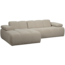 Woood MOJO chaise longue links boucle beige melange