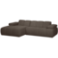 Woood MOJO chaise longue links boucle bruin melange