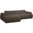 Woood MOJO chaise longue links boucle bruin melange