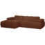 Woood MOJO chaise longue links boucle roestbruin melange