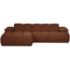 Woood MOJO chaise longue links boucle roestbruin melange