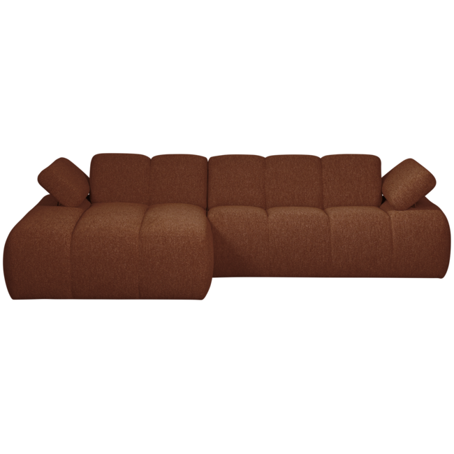 Woood MOJO chaise longue links boucle roestbruin melange
