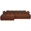 Woood MOJO chaise longue links boucle roestbruin melange