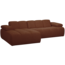 Woood MOJO chaise longue links boucle roestbruin melange