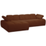 Woood MOJO chaise longue links boucle roestbruin melange