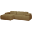 Woood MOJO chaise longue links boucle geel/bruin melange