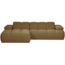 Woood MOJO chaise longue links boucle geel/bruin melange