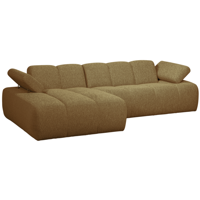 Woood MOJO chaise longue links boucle geel/bruin melange