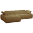 Woood MOJO chaise longue links boucle geel/bruin melange