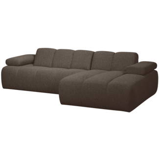 Woood MOJO chaise longue rechts boucle bruin melange