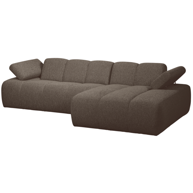 Woood MOJO chaise longue rechts boucle bruin melange