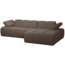 Woood MOJO chaise longue rechts boucle bruin melange