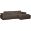 Woood MOJO chaise longue rechts boucle bruin melange