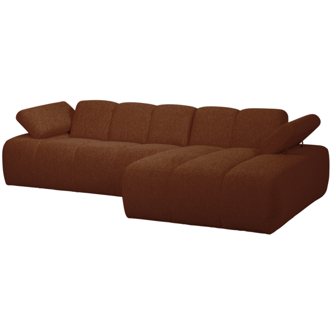 Woood MOJO chaise longue rechts boucle roestbruin melange