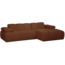 Woood MOJO chaise longue rechts boucle roestbruin melange