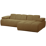 Woood MOJO chaise longue rechts boucle geel bruin melange