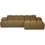 Woood MOJO chaise longue rechts boucle geel bruin melange