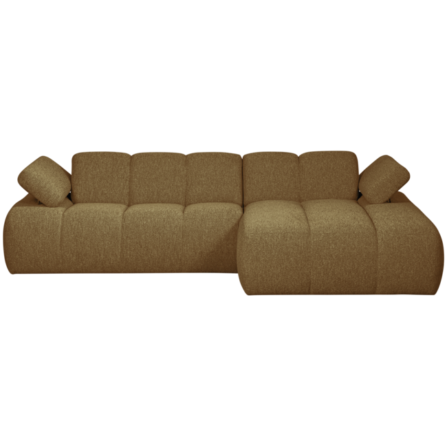 Woood MOJO chaise longue rechts boucle geel bruin melange
