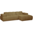 Woood MOJO chaise longue rechts boucle geel bruin melange