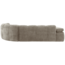 Woood MOJO hoekbank rechts geweven ribstof donker zand