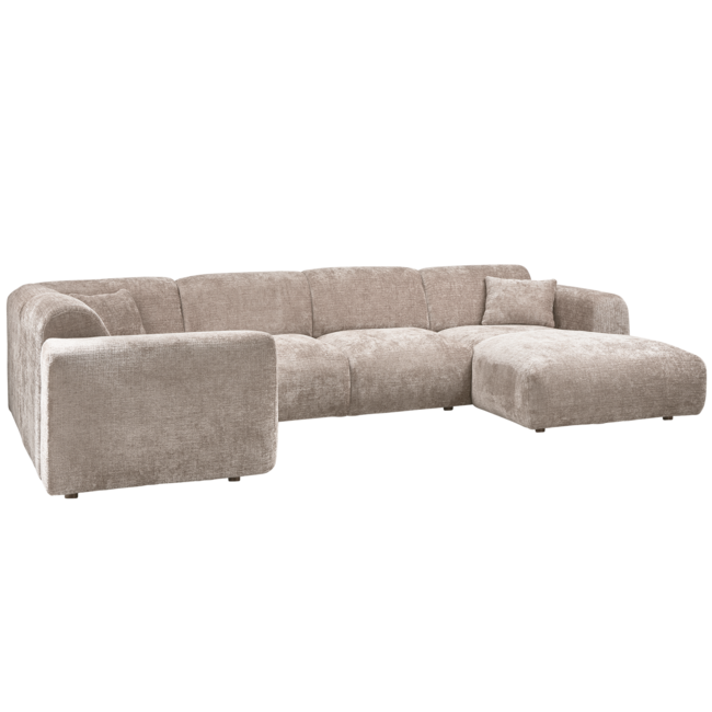 Woood CLOUD hoekbank links geweven chenille naturel