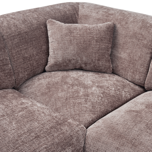Woood CLOUD hoekbank links geweven chenille taupe