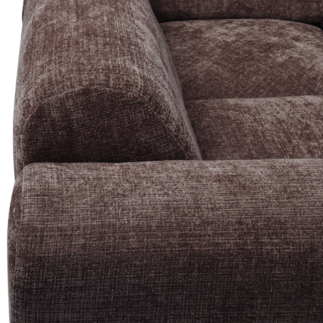 Woood CLOUD hoekbank links geweven chenille warm bruin