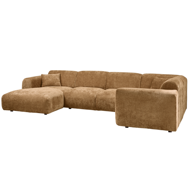 Woood CLOUD hoekbank rechts geweven chenille honinggeel