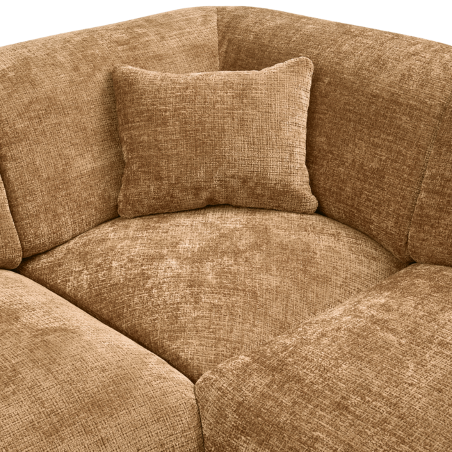 Woood CLOUD hoekbank rechts geweven chenille honinggeel